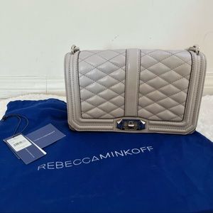 REBECCA MINKOFF Small Love Crossbody in Grey